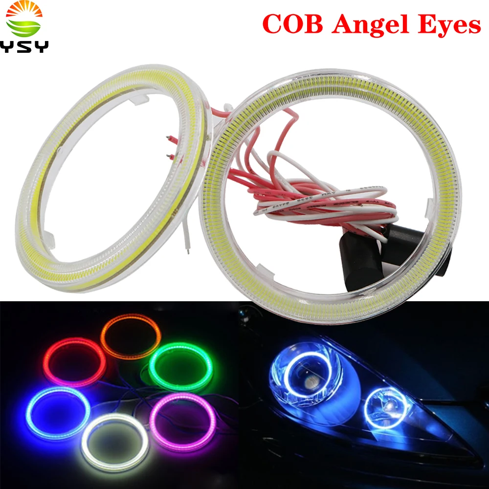 

Y 4X Car Angel Eyes Led Car Halo Ring Lights Led Angel Eyes Headlight for Car Auto Moto Moped Scooter Motorcycle 100/110mm white