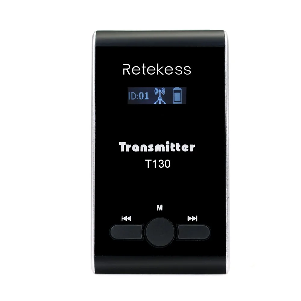 Retekess T130 المحمولة اللاسلكية الارسال 195-230 MHz ل نظام مرشد سياحي/المتزامن/اجتماع/الكنيسة/اللاسلكية التدريس