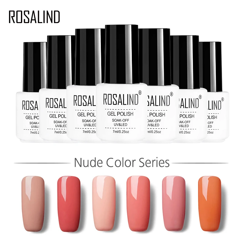 

ROSALIND Gel 1S 7ml Color Nail Gel polish Hot Sale Soak Off UV Healthy Nude Color Series Nail Art For Long-lasting Gel Lacquer