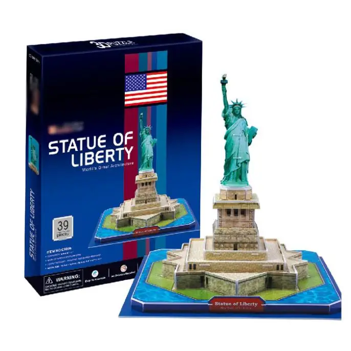

T0478 3D Puzzles US Statue of Liberty Building Paper Model DIY Creative gift Children Educational toys hot sale Ordinary version
