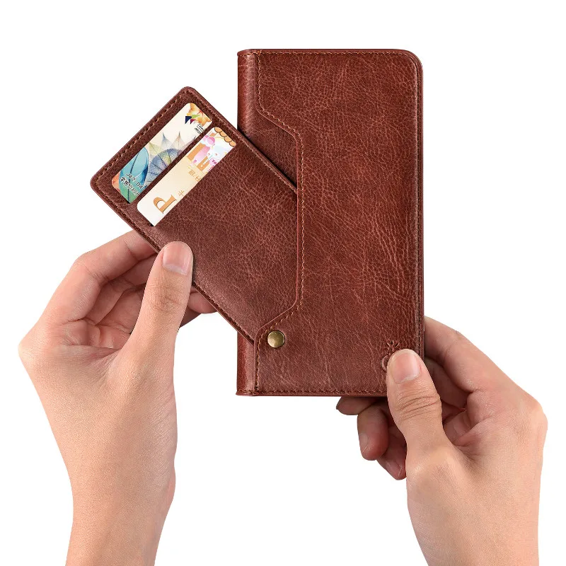 For Iphone XR Case Dark Brown Coque For Iphone X XS Max Luxury Cases With Card Slots Shell Covers For Iphone 8 8plus 7 6S x 10 (2)