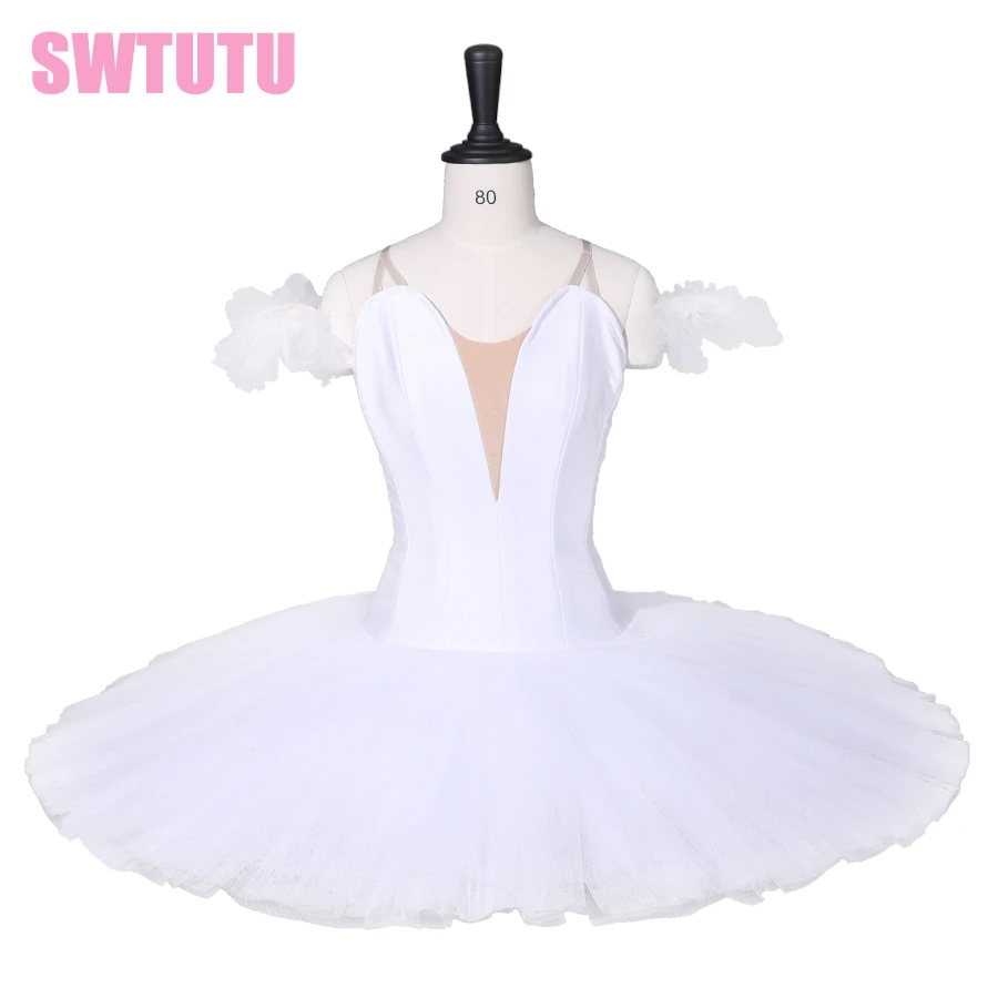 Girls Professional Tutu White Swan Lake Pancake Dance Costumes Tutu Dress Adult Classical Ballet Tutus For Girls BT9111