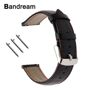 

France Genuine Leather Watchband 20mm for Samsung Gear Sport SM-R600 Gear S2 Classic Quick Release Watch Band Steel Clasp Strap