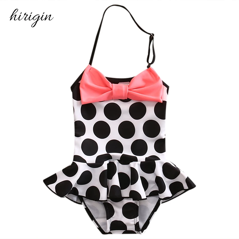 

HIRIGIN Brand Spandex Kids Baby Girls Bow Dot Bikini Beachwear Tankini Bathing Suit Swimwear Swimsuit