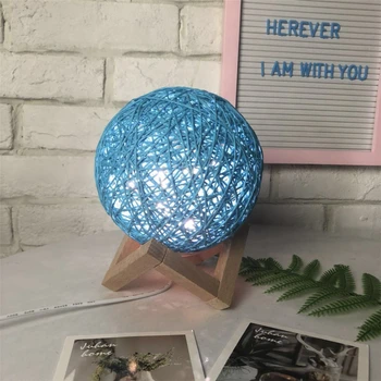 

Creative LED Night Light Rattan Ball 3d Lamp Baby Light Adjustment USB Charging Home Decor Table Light For Bedroom Decoration