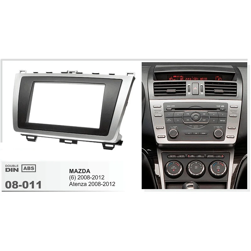 Free Shipping Car Radio Frame Fascia Panel for MAZDA 6 Atenza 2008 2012 Stereo Dash Facia