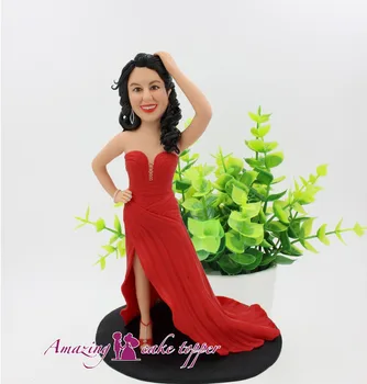 

2019 AMAZING CAKE TOPPER 23cm Temperament beauty, Toys Custom Polymer Clay Figure From Pictures Christmas gife