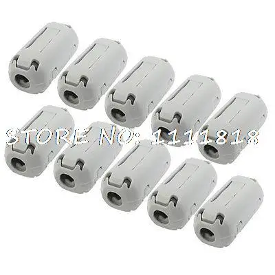 

3mm Diameter Movable Printer Cable Ferrite Core Ring Clips Gray UF35B 10 Pcs
