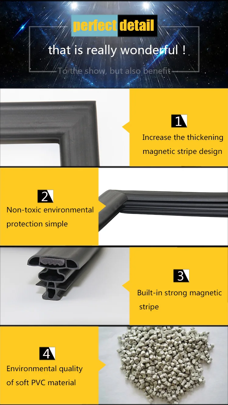 Экструдированный резиновый Магнитный уплотнитель для дверцы холодильника