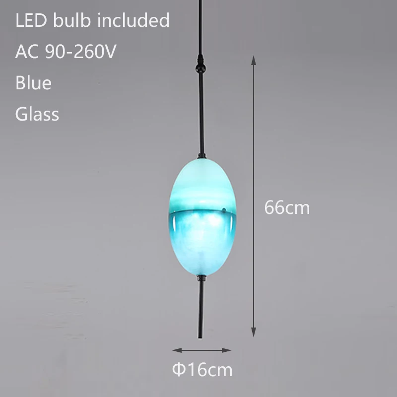 Современный скандинавский каплевидный синий стеклянный подвесной светильник светодиодный креативный арт-деко подвесной светильник с 2 цветами для гостиной спальни кафе