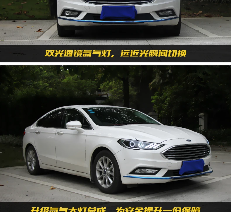 Автомобильный Стайлинг для Ford Mondeo- светодиодный налобный фонарь для нового Fusion Головной фонарь динамический сигнал поворота светодиодный DRL Bi-Xenon HID