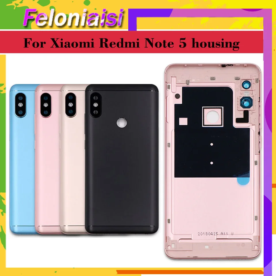 

Original For Xiaomi Redmi NOTE5 Note 5 / Note 5 Pro Battery Back Cover Rear Door Housing Side Key Replacement Repair Spare Parts