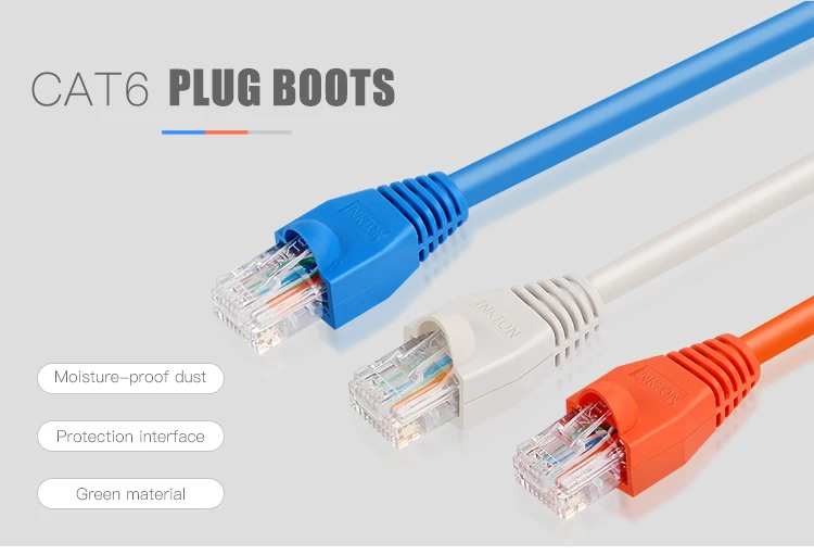 Inkton 50/100 шт Cat6 RJ45 разъем плагин для загрузки Цвета Анти-пыль для 6 мм кабель Ethernet гнездо загрузки Кепки s Красочные Кепки головные уборы