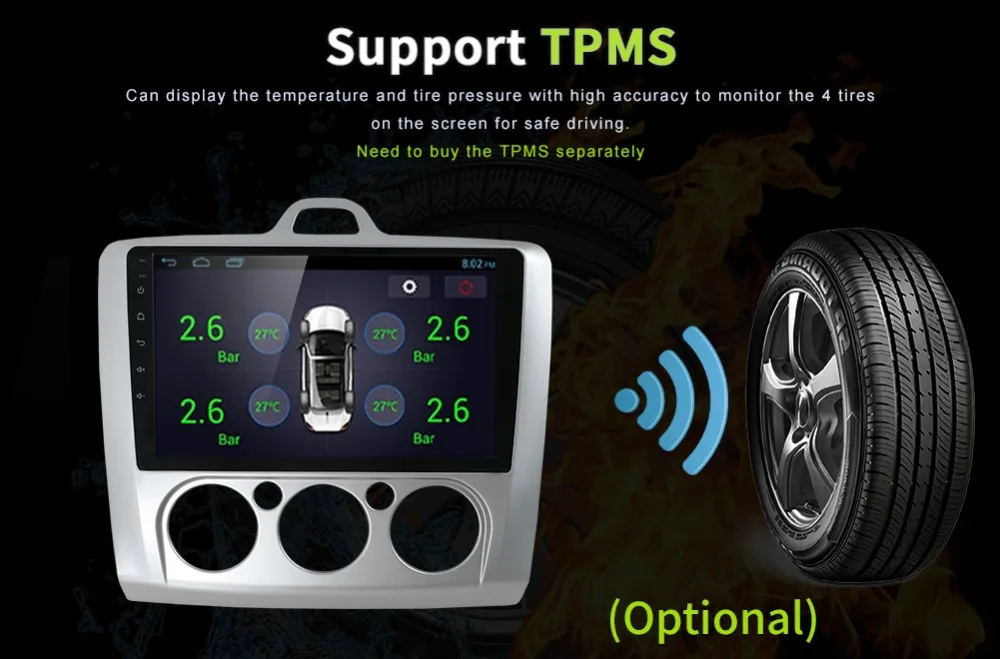 Cheap Bosion Car Multimedia 2din Video Player Navigation GPS Android For ford focus 2 3 Mk2/Mk3 head unit Rear View Camera 12