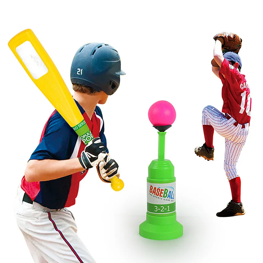 

New Kid's Baseball Practice Auto-Bounce Toy Fun Family Outdoor Game Toys Pop Up Batting