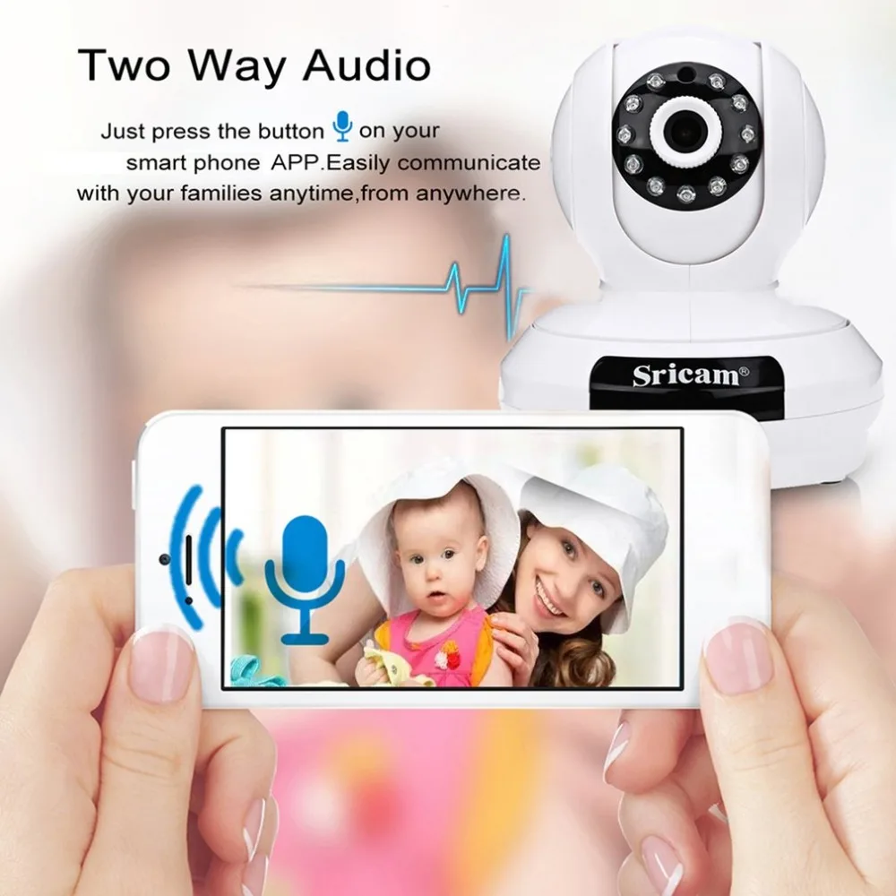 

Sricam SP019 Wireless IP Camera 1080P WiFi Indoor P2P PT TF Card Home Security Surveillance Cam Night Vision Motion Dection