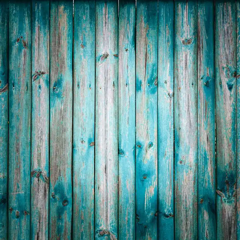 5x7ft Medium Turquoise Wood Pallets Wall Washable One Piece No Wrinkle