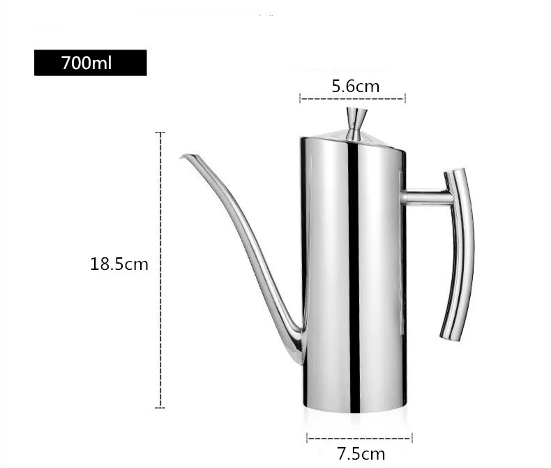 Pattern B 700ml 2 размера, дозатор масла из нержавеющей стали, оливковый уксус, герметичный дозатор, горшок, кухонные принадлежности, инструменты для приготовления пищи, бутылка для хранения масла - Цвет: Pattern B 700ml