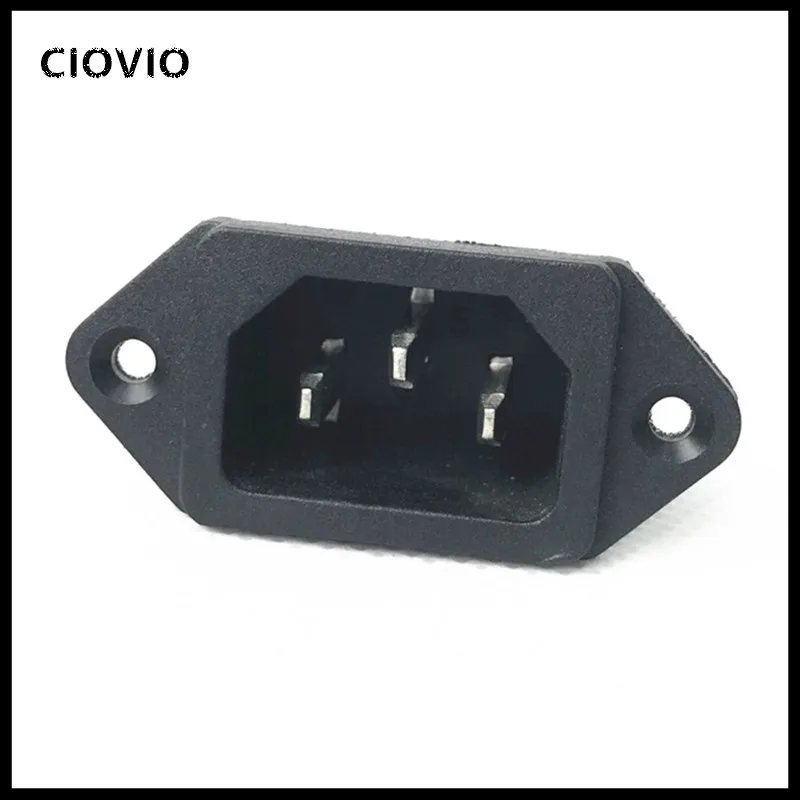 5 Pcs 3P Male Plug Panel Power Inlet Sockets Connectors AC 250V 10A   