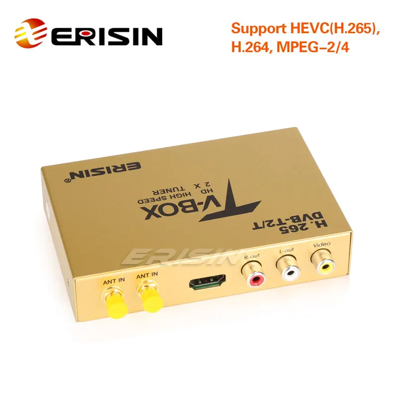 Erisin ES338 автомобильный мобильный цифровой HDTV телефон ресивер HEVC H.265 H.264 HDMI USB 160