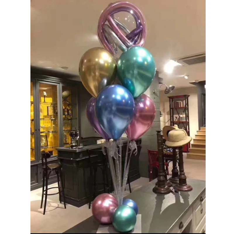 

12 inch New metal color latex balloon, single layer thickened pearl ball, bead light metal color balloon.Wedding decorations
