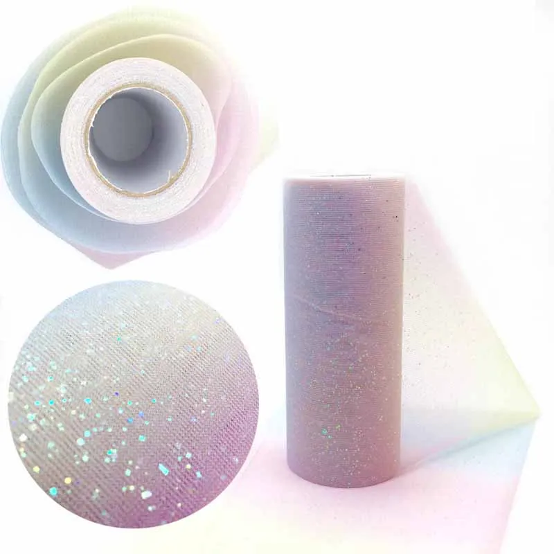 

Rainbow Tulle Roll Spool Fabric Ribbon DIY Table Runner Table Tutu kids Skirt Wedding Party baby birthday Gift Chair Decoration