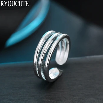 

Simple Silver Color Multilayer Rings for Women Adjustable Rings Fashion Wedding Jewelry