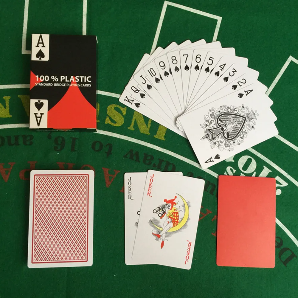 K8356 10 компл./лот Baccarat Texas Hold'em пластиковые игральные карты водонепроницаемые атласные для покера карточная доска мост игра 2,28*3,46 дюймов