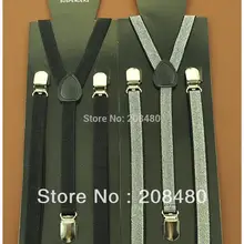 1.5 см wideblack белый блеск твердый Цвет Подтяжки для женщин унисекс клип на Эластичные подтяжки тонкий y-обратно Подтяжки для женщин /Gallus