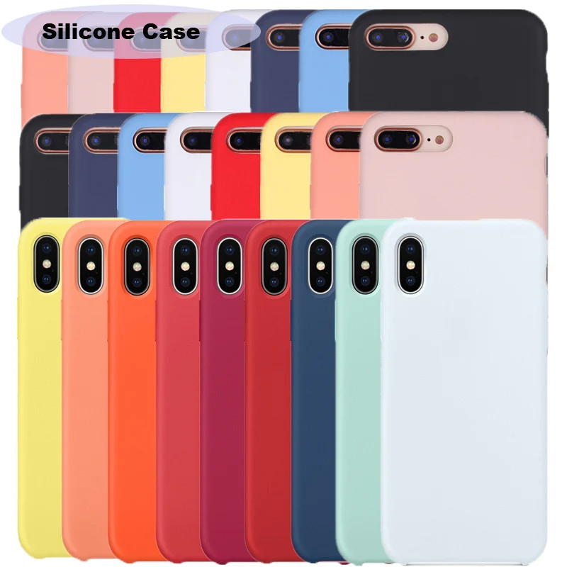 

Silicone Case For iPhone 7 8 6 6s Plus Case For iPhone X XS 11 Pro Max XR Shockproof Armor Phone Case Cover With Retail Box