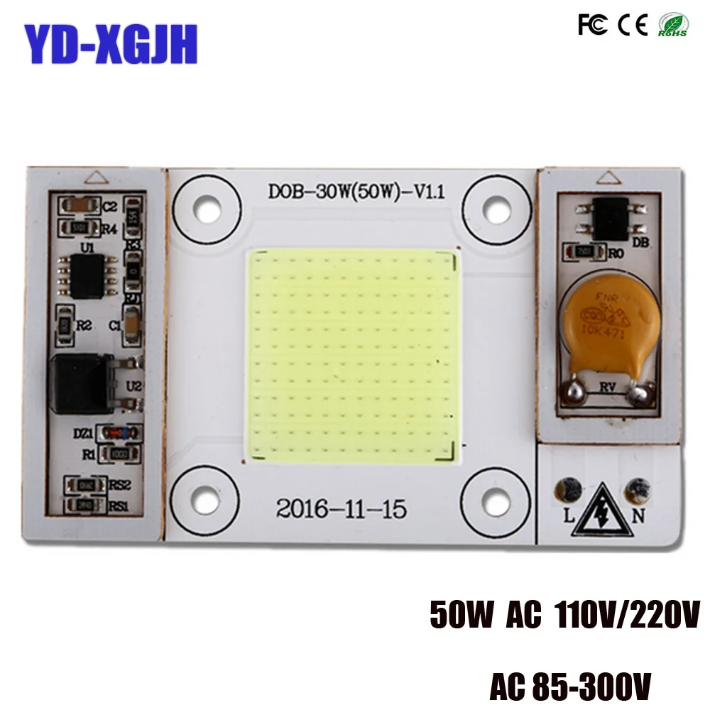 Мощный светодиодный чип AC110V AC85 300V COB литой свет двигатель теплый белый цвет