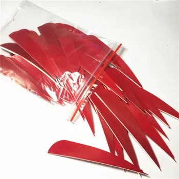 

200Pcs/Lot 4 inch Pellet Water Drop Turkey's Feathers Red Arrow Feathers Outdoor Shooting Game Accessories Vanes