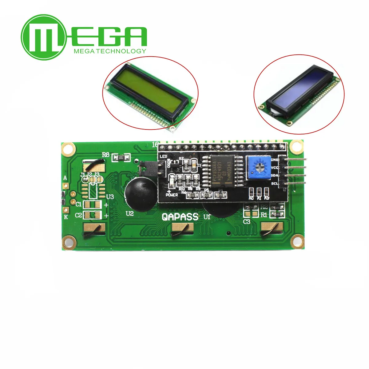 

1 set IIC/I2C + LCD 1602 Blue Backlight LCD Display Adapter Plate for arduino DIY Kit