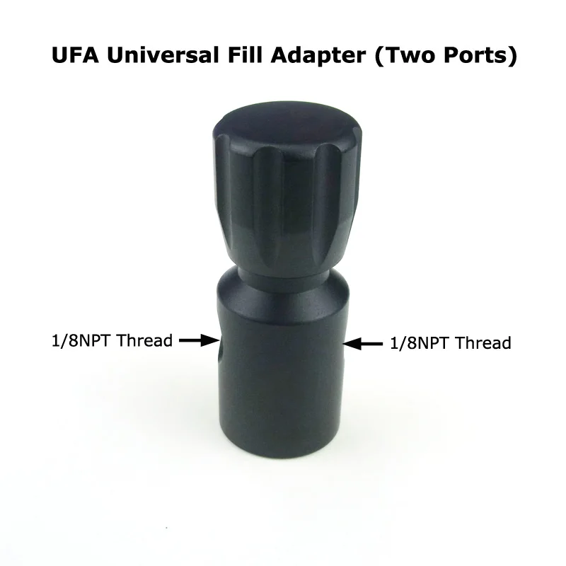 

New Paintball PCP Remote Hose UFA Universal Fill Adapter ASA Double 1/8NPT Female Thread (BLACK)