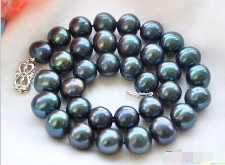

1148 ROUND PEACOCK BLACK FW PEARL NECKLACE