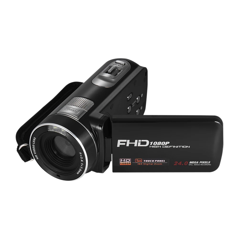 

Andoer 1080P Full HD Professional Video Camera Camcorder 16x Digital Zoom with Digital Rotation LCD Touch Screen Face Detection