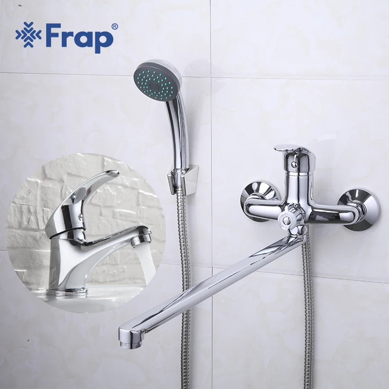 Frap Bathroom Faucet Cold and Hot Water Mixer Chrome Plus mini Bathroom Shower Tap set Brass Vessel Water Tap Mixer F2236+F1036 Frap Bathroom Faucet Cold and Hot Water Mixer Chrome Plus mini Bathroom Shower Tap set Brass Vessel Water Tap Mixer F2236+F1036