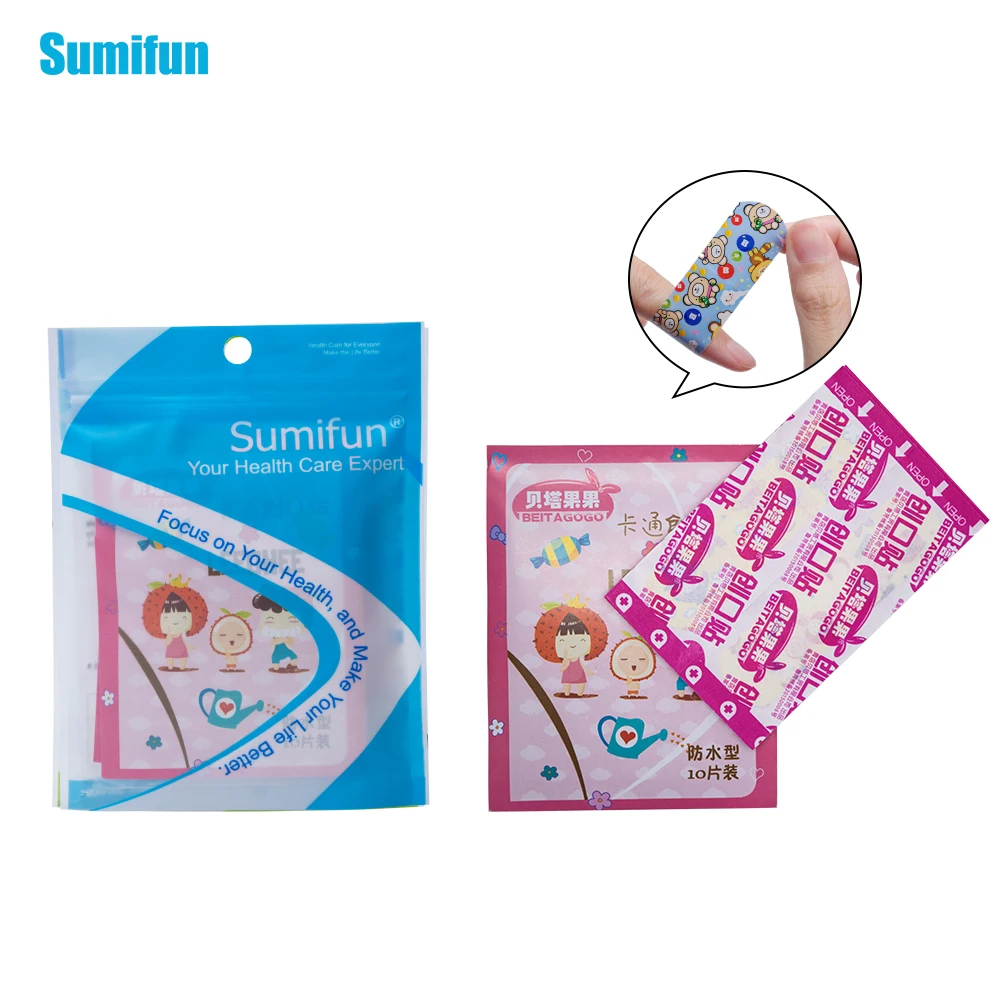 

50Pcs Sumifun Band Aid Waterproof Breathable Cartoon First Aid Adhesive Bandages Plasters Wound Stickers Child Adults C1225