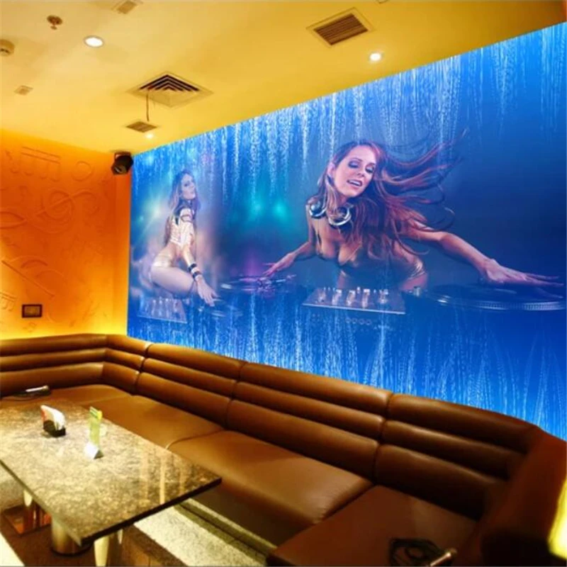 beibehang Custom wallpaper 3d murals dynamic rock music carnival bar KTV background wall living room papier peint | Обустройство дома