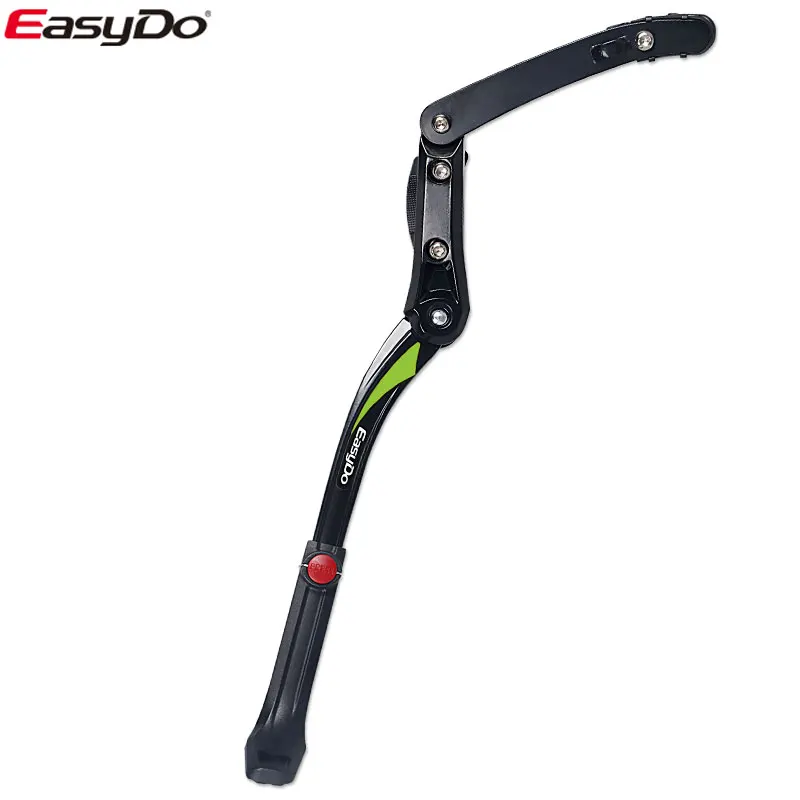 Easydo велосипед kickstand сплав 2"-29" MTB горный велосипед рама боковой удар поддержка 26-33 см Регулировка цикла парковка стойка KA56 KA56L - Цвет: KA56L Black Green