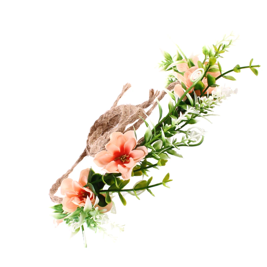 Newborn Infant Baby Girls Toddler Kid Children Flower Garland Headband Headwear for Beach Party Wedding Accessories Photo Prop