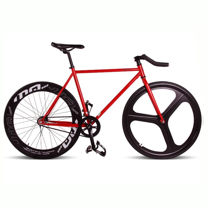 Magnesium Alloy Wheel 3 spokes fixie Bicycle, Fixed gear bike 700C *23 70mm Rim 52cm FRAME DIY BIKE Complete Road Bike