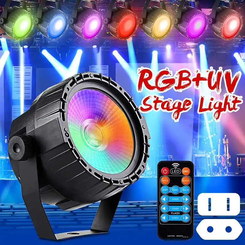 

Remote Control 30W LED Stage Light RGB + UV Self-propelled/Voice Control/DMX512 For DJ Bar Party Bar Church 90-240V US/Eu Plug