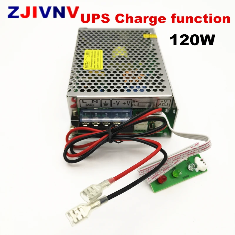 Fonte de Alimentação de Comutação Função de Carga Carregador de Bateria 10a com Ups 220v para dc 12 v 24vdc 13.8 Sc-120-12 24 120w 12v – ac 110