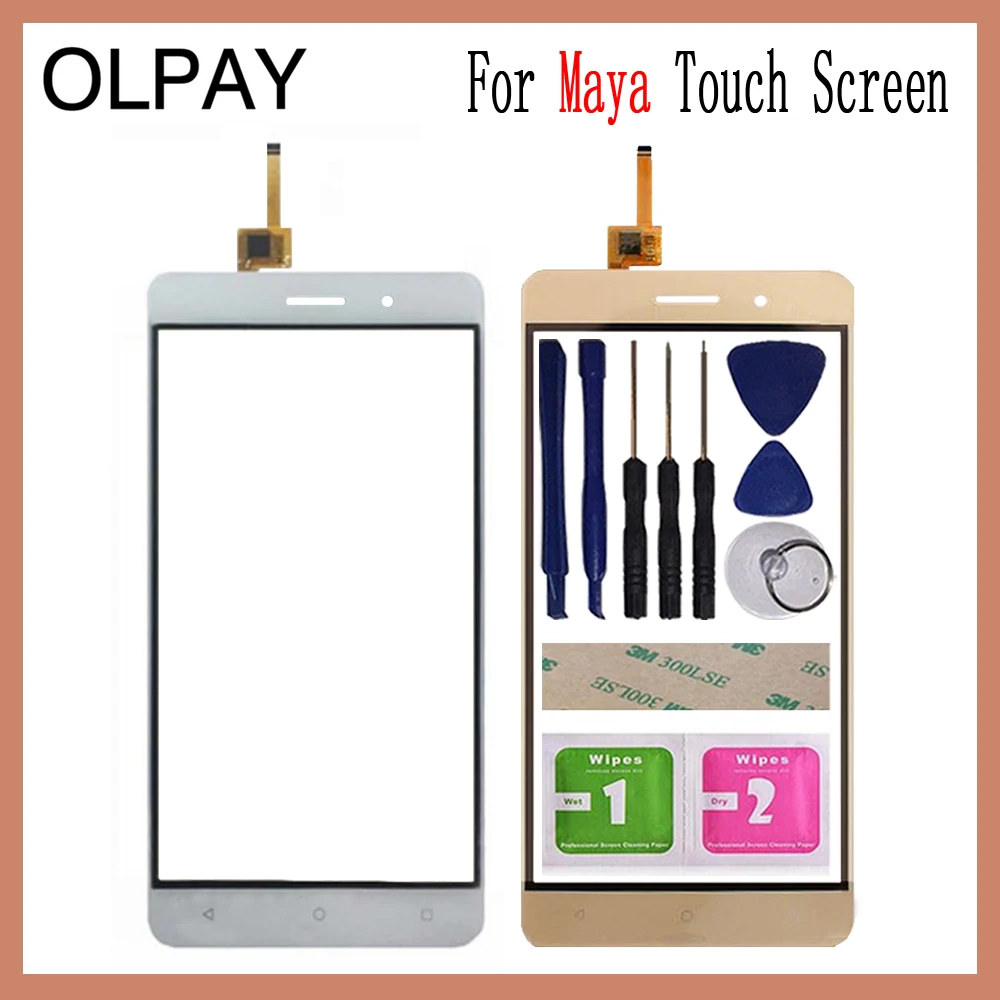 OLPAY 5,5 ''сенсорная стеклянная панель для Bluboo Maya сенсорный экран дигитайзер стекло сенсор инструменты Бесплатный клей+ прозрачные салфетки