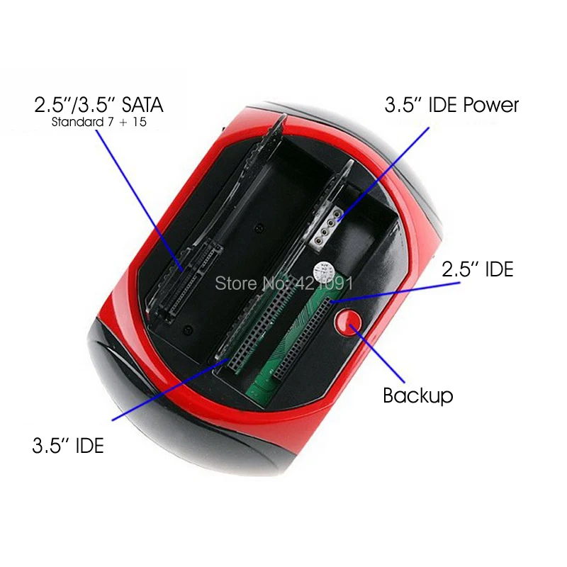 2.5 3.5 Inch IDE SATA Hard Drive Base with Card Read 05