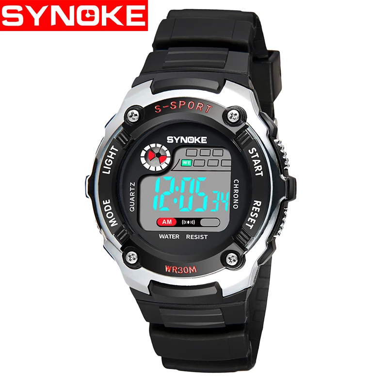 SYNOKE NEW Digital Children Watch  Electronic Child Sport Wrist Watch Digital-watch for Girl Boy Kids Watches Girls Boys Clock