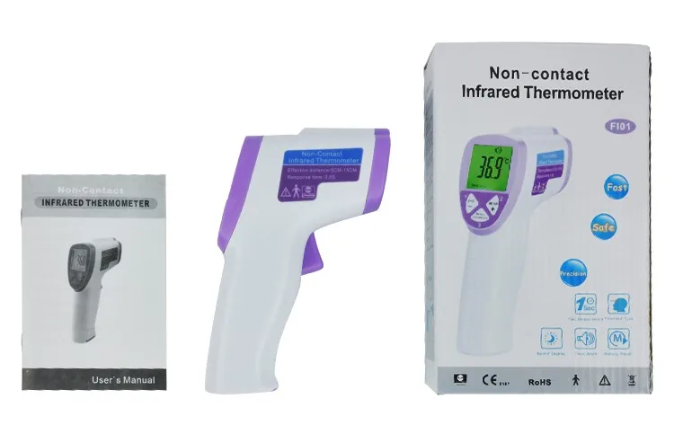 Диагностический инструмент; цифровой термометр для измерения температуры тела ребенка взрослых Бесконтактный инфракрасный термометр тела Температура измерения 3-Цвет Подсветка