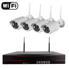 Aokwevision P2P 4CH Wireless WiFi NVR Kit 720P HD Outdoor IP Video Security CCTV Camera IR night Wifi Surveillance System