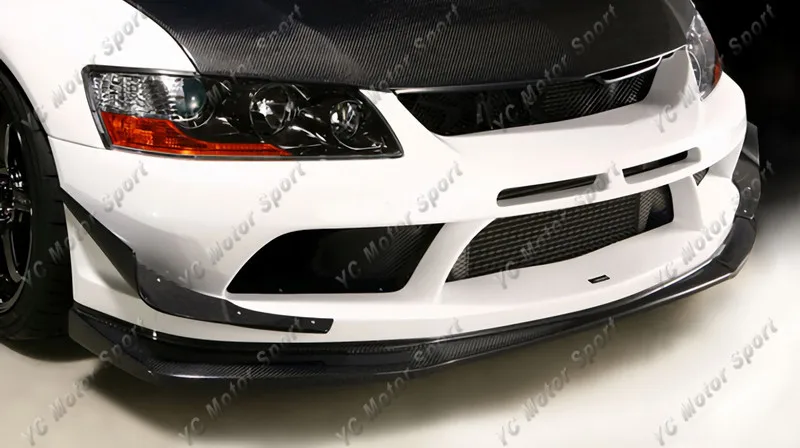 2004-2007 Mitsubishi Lancer Evolution 8 9 VIII IX Varis 09' Ver Style Front Bumper with Front Lip & Diffuser FRP (55)